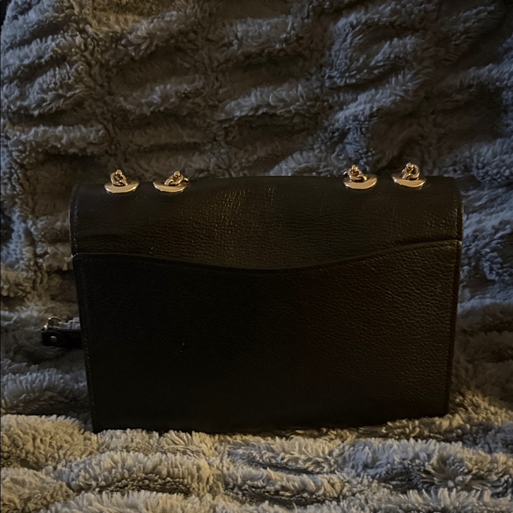 Coach Black Crossbody Bag with Gold Chain - Picture 4 of 6